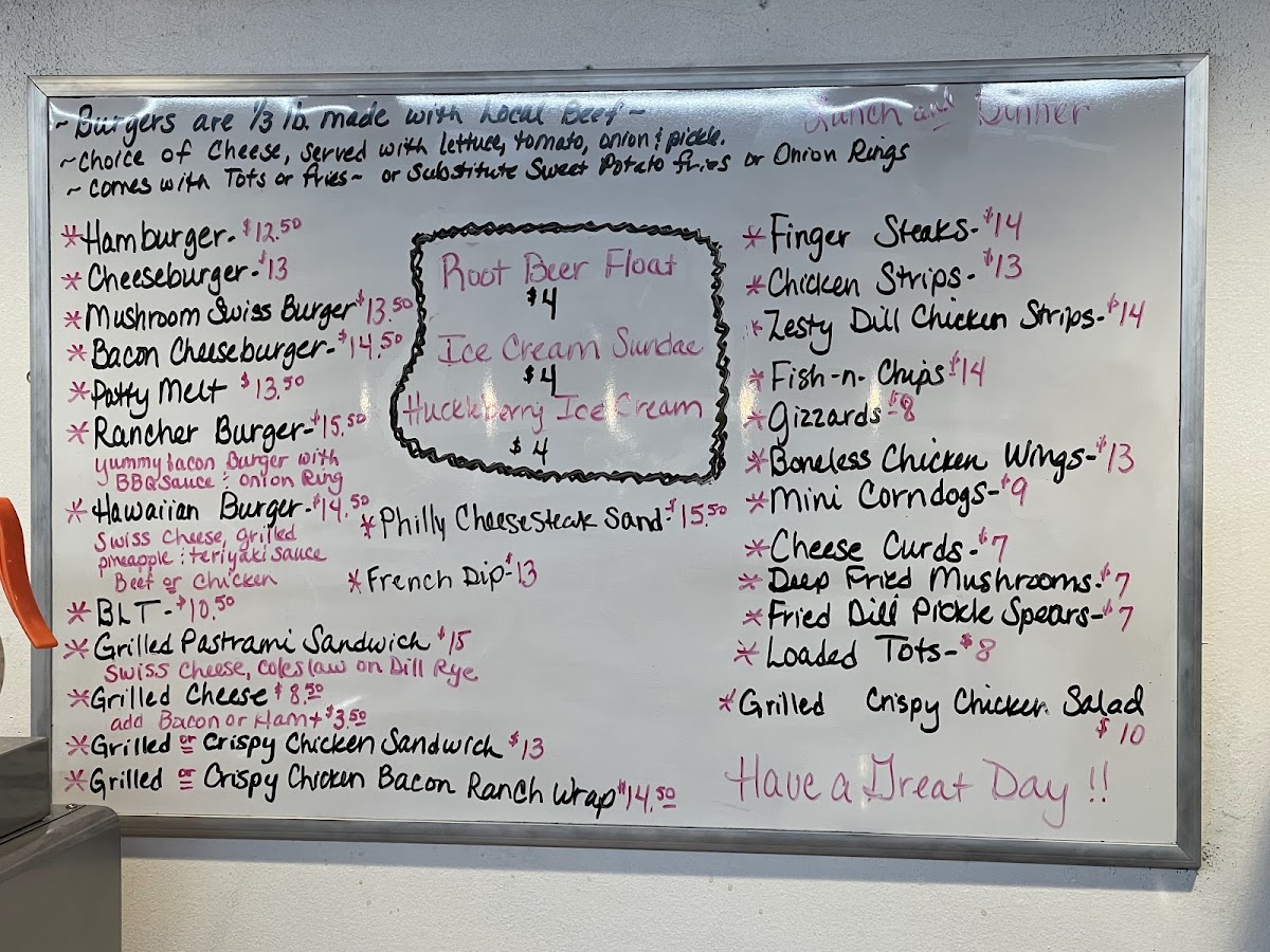 Menu Crane Store & Cafe, Gas And Rv Camping.-1