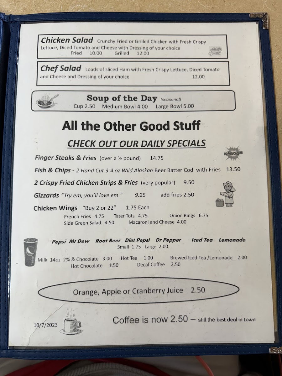 Menu Crane Store & Cafe, Gas And Rv Camping.-4